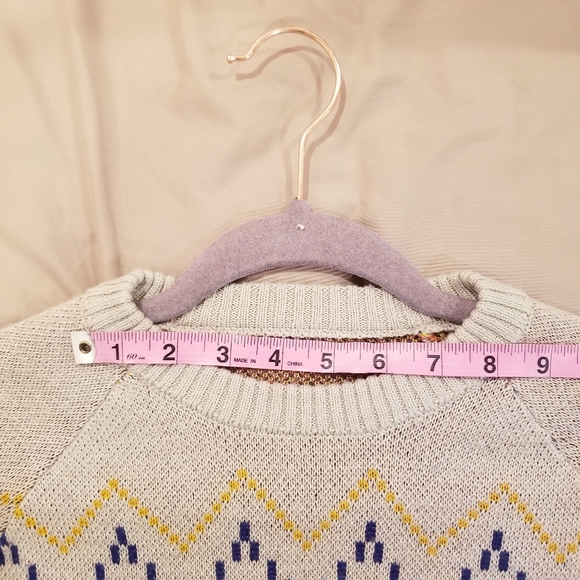 Embroidered Vintage Beige Sweater - Picture 7 of 11